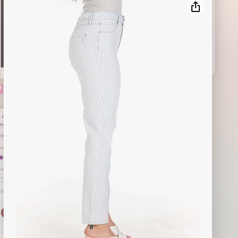 Articles of Society Rene Striped Straight Leg Crop Jeans, Size 29, NWT - Picture 13 of 13